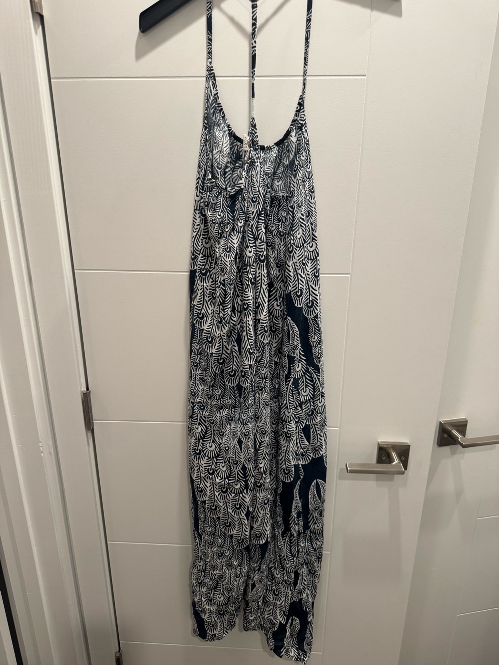 Roxy Navy and White Printed Maxi Dress